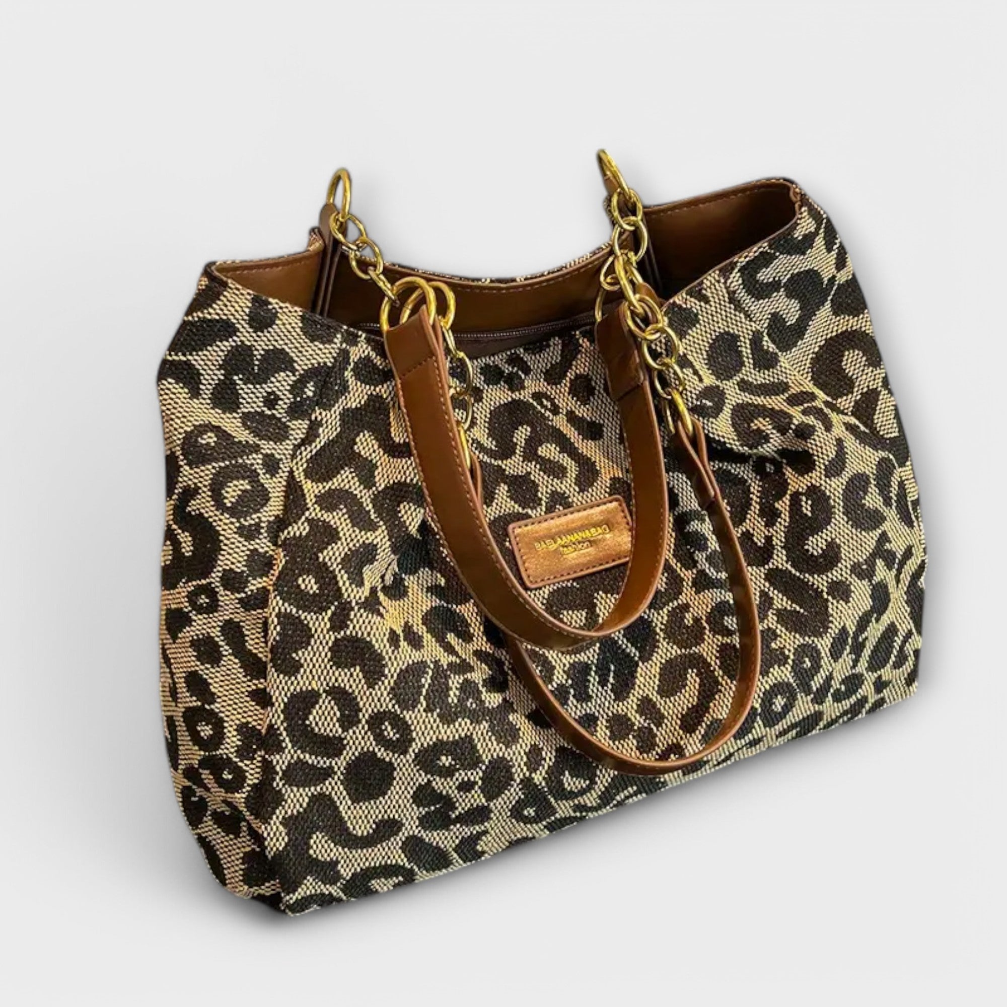 Ximena - Bolso Tote Animal Print con Asas Dobles y Acabado Premium