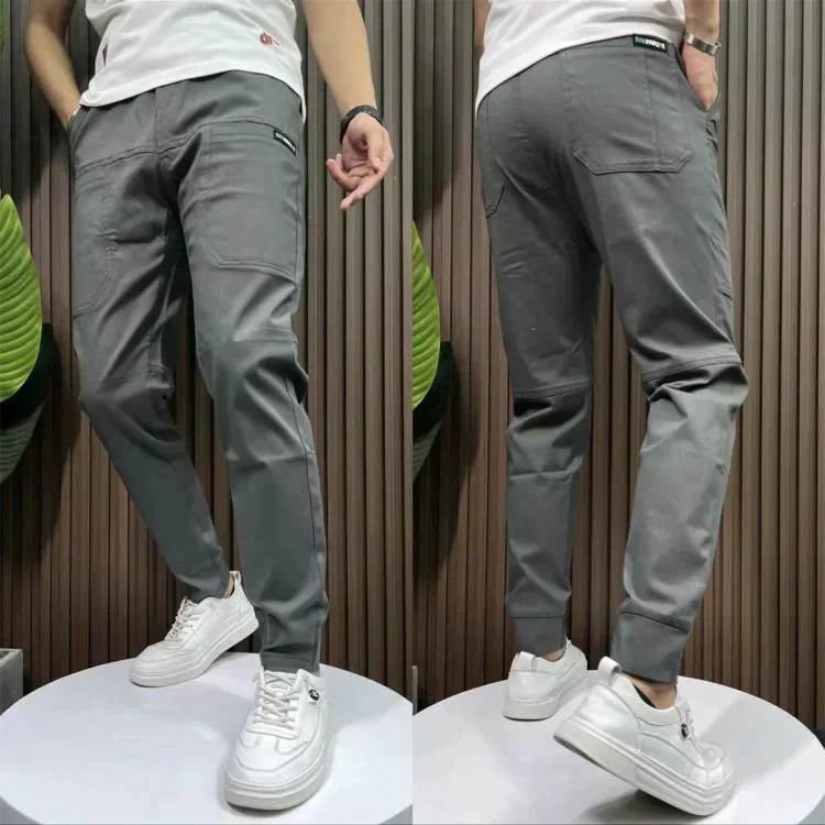 Andrés - Pantalones Casual Ajustados de Algodón Elástico Premium