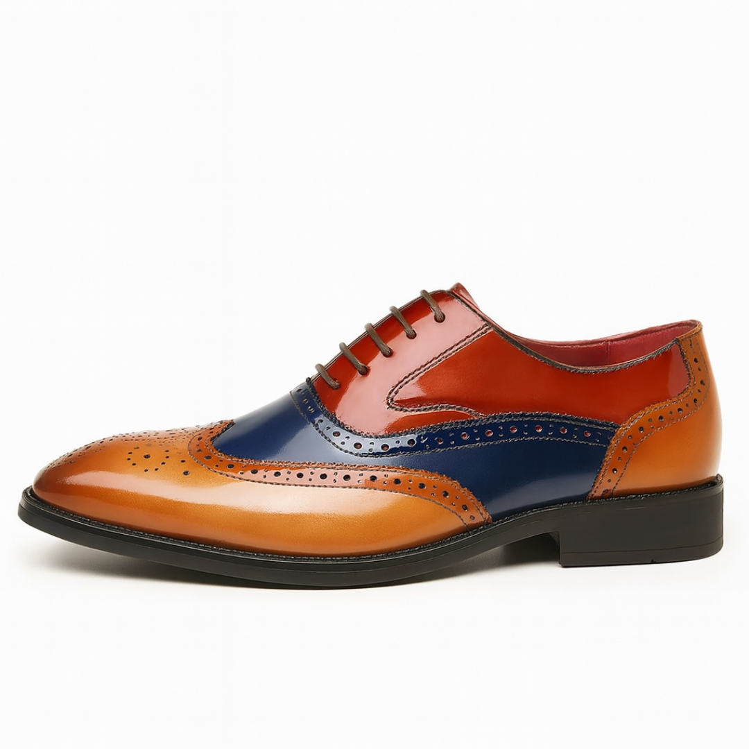 Sebastián - Zapatos Oxford Multicolor con Diseño Brogue y Acabado Premium Elegante