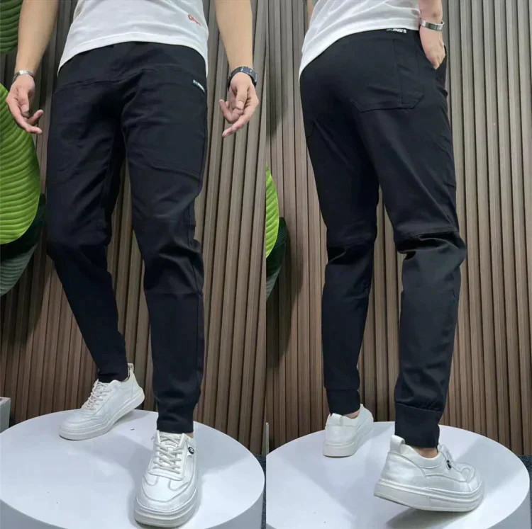 Andrés - Pantalones Casual Ajustados de Algodón Elástico Premium