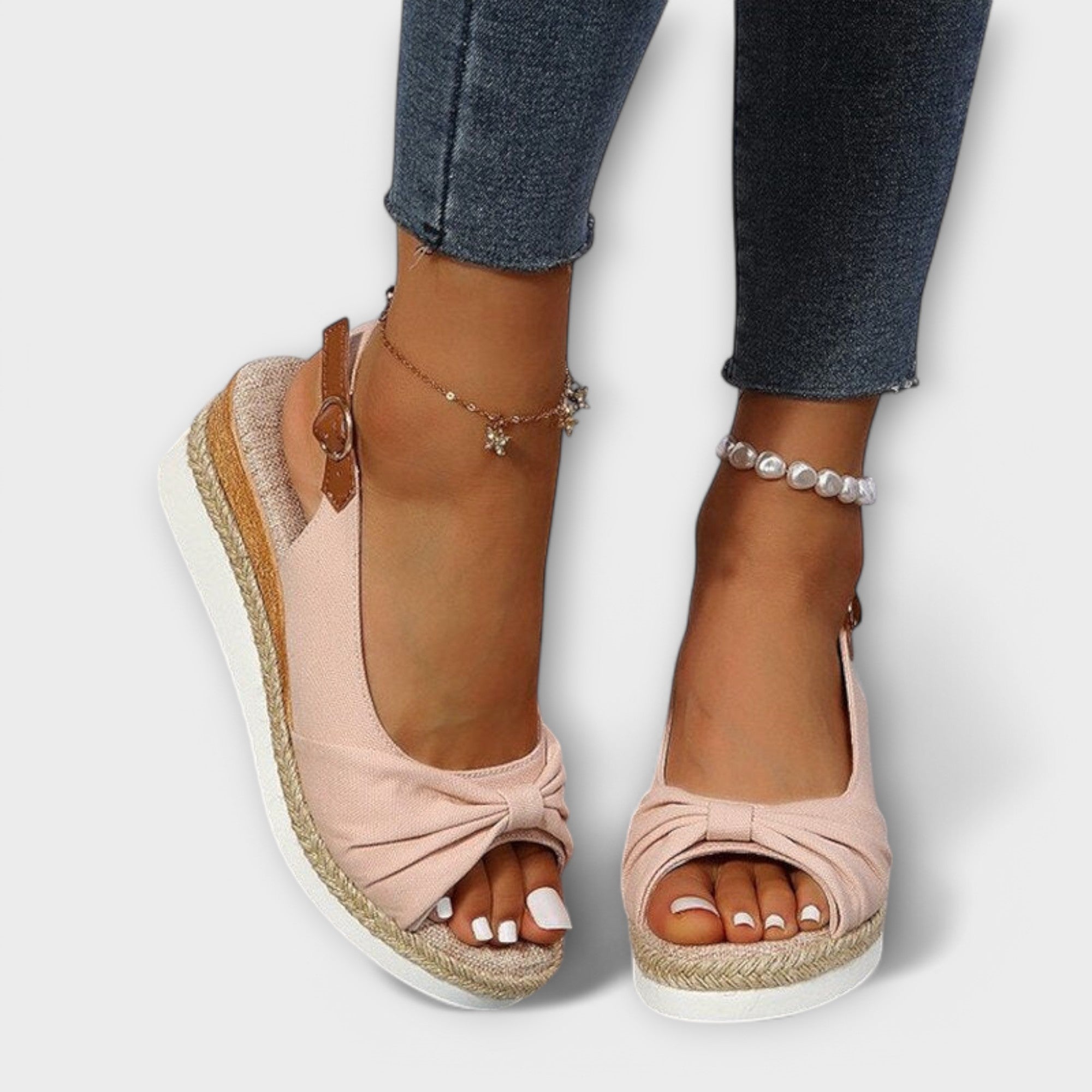 Mariana - Sandalias Plataforma Cómodas de Cuero Suave Premium