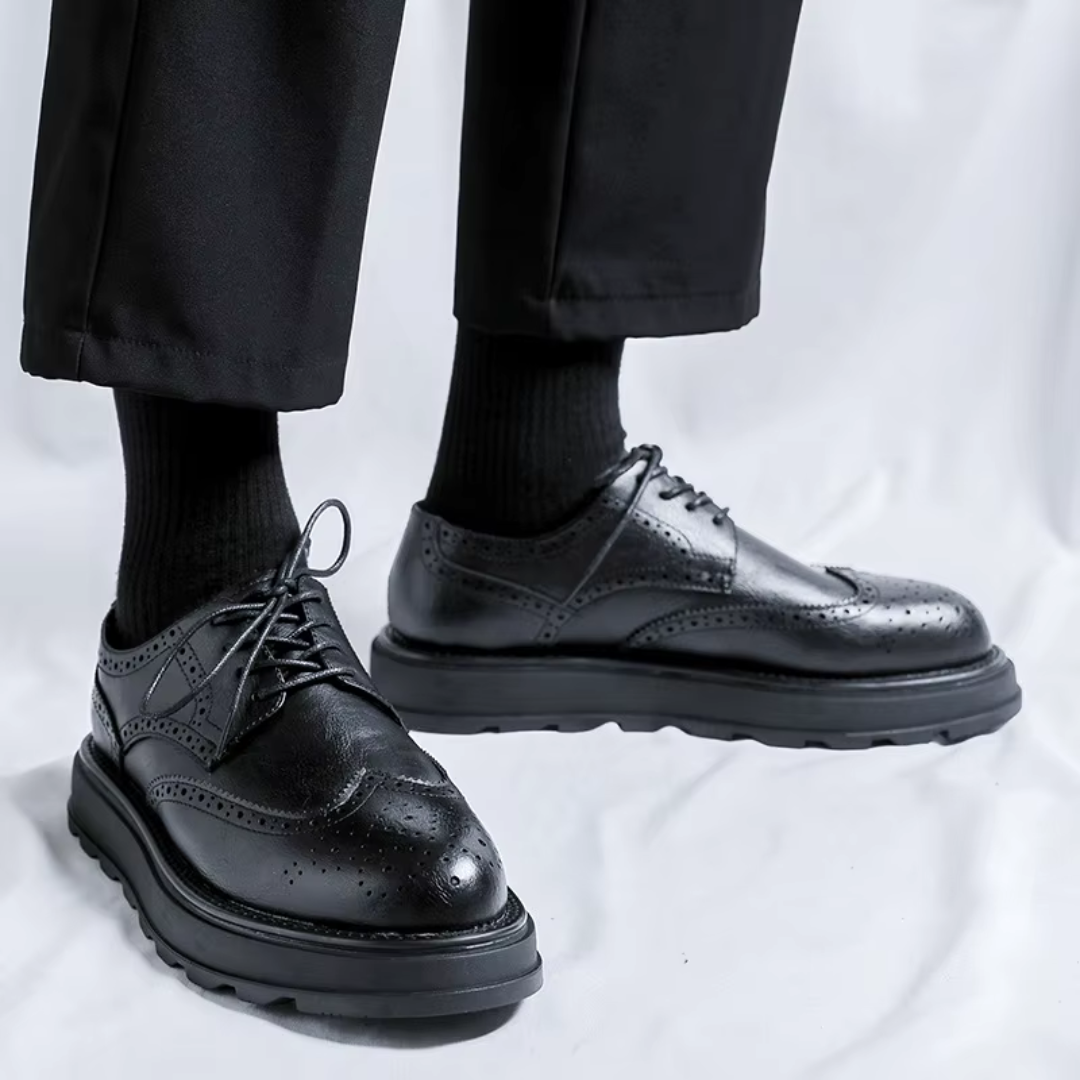 Rodrigo - Zapatos Oxford Clásicos de Cuero Pulido Premium