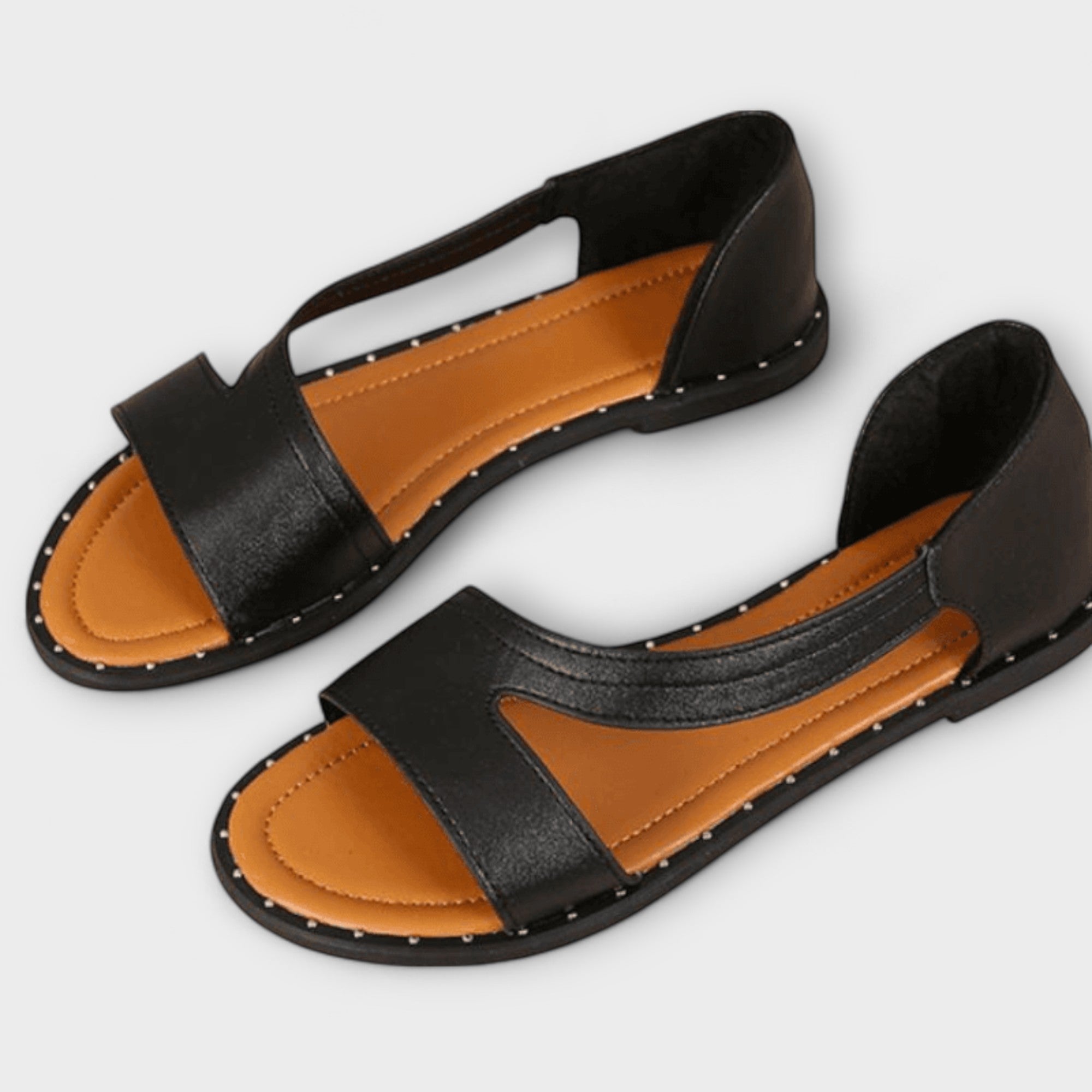 Sofía - Sandalias Planas Elegantes de Cuero Suave Premium