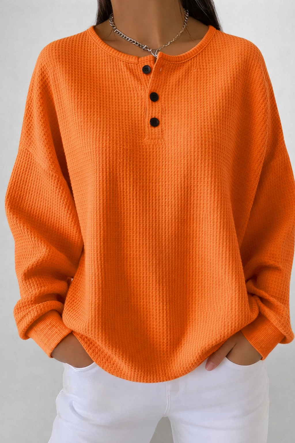 Marisol - Suéter Casual de Punto con Botones Premium