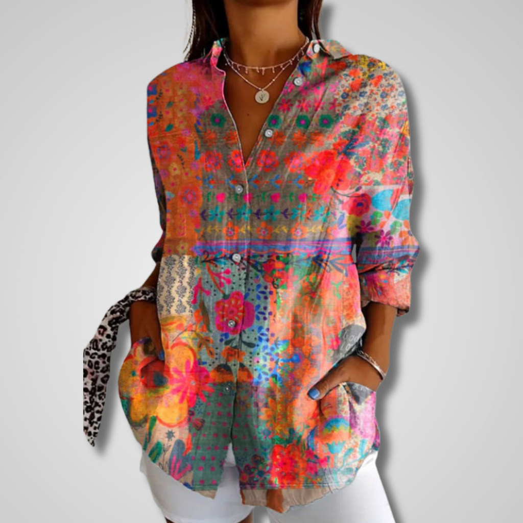 Camila - Blusa Estampada Manga Larga