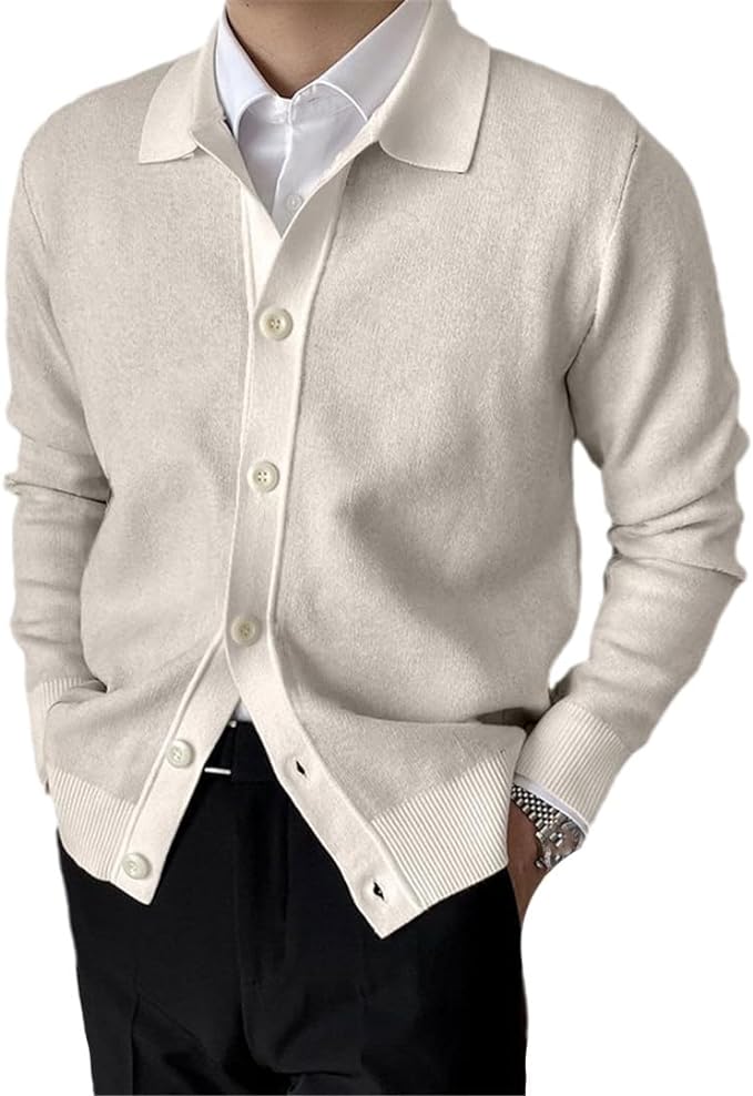 Nicolás - Cárdigan Elegante Texturizado de Algodón Premium