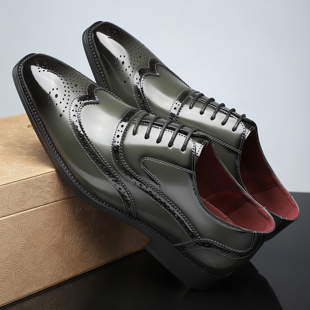 Sebastián - Zapatos Oxford Multicolor con Diseño Brogue y Acabado Premium Elegante