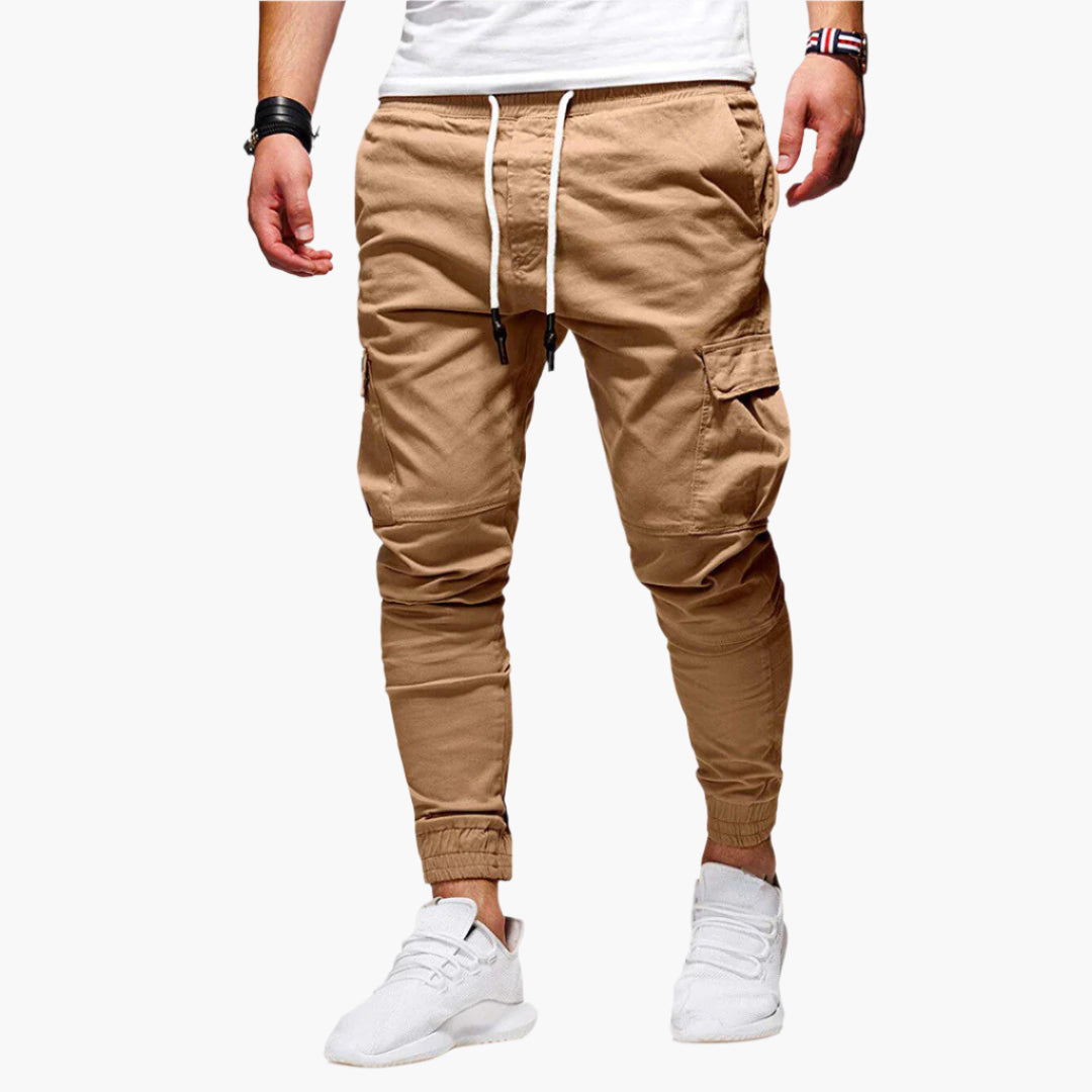 Daniel - Pantalones Jogger Ajustados de Algodón Elástico Premium