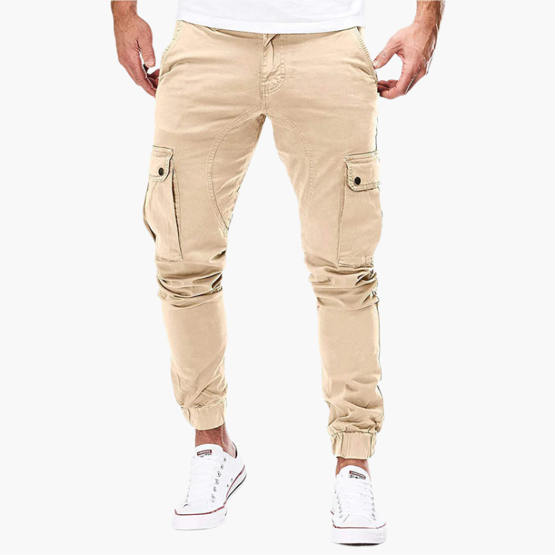 Daniel - Pantalones Jogger Ajustados de Algodón Elástico Premium