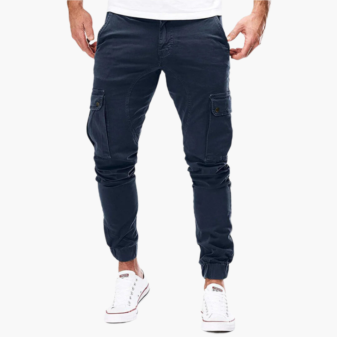 Daniel - Pantalones Jogger Ajustados de Algodón Elástico Premium