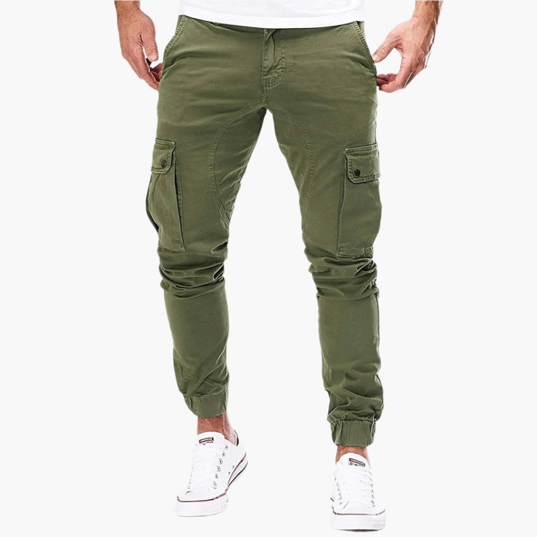 Daniel - Pantalones Jogger Ajustados de Algodón Elástico Premium