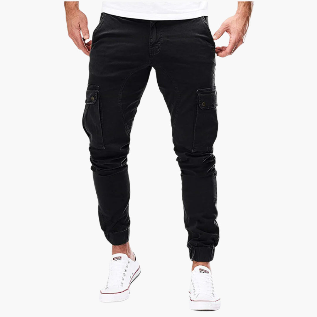 Daniel - Pantalones Jogger Ajustados de Algodón Elástico Premium