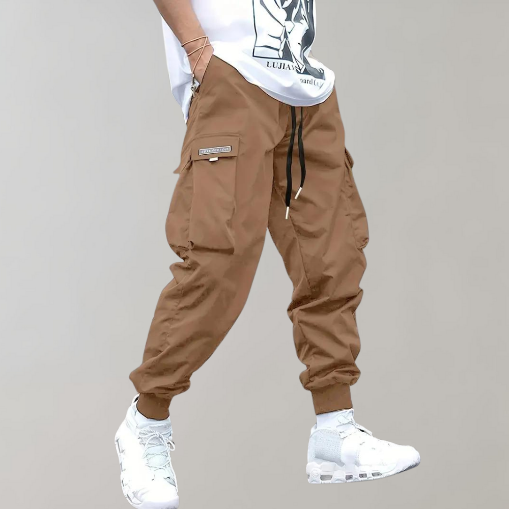 Ángel - Pantalones Cargo Streetwear de Algodón Técnico Premium