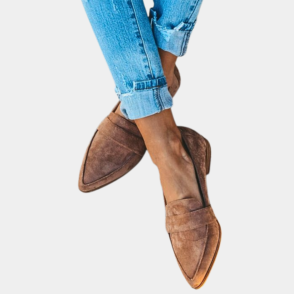 Isabella - Mocasines Elegantes de Ante Suave Premium