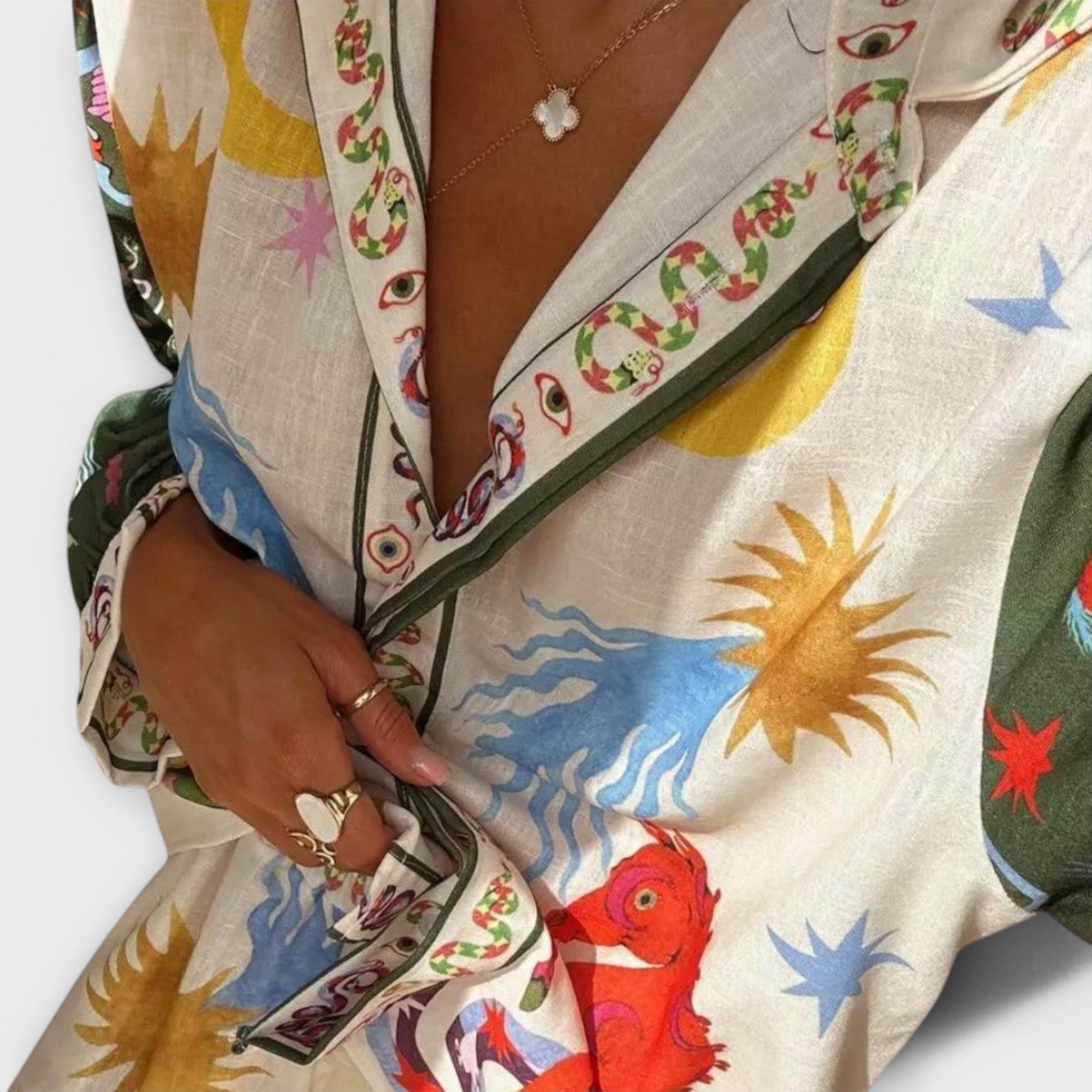 Valentina - Conjunto Elegante Estampado de Satén Premium