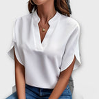 Camila - Blusa Cuello V Minimalista