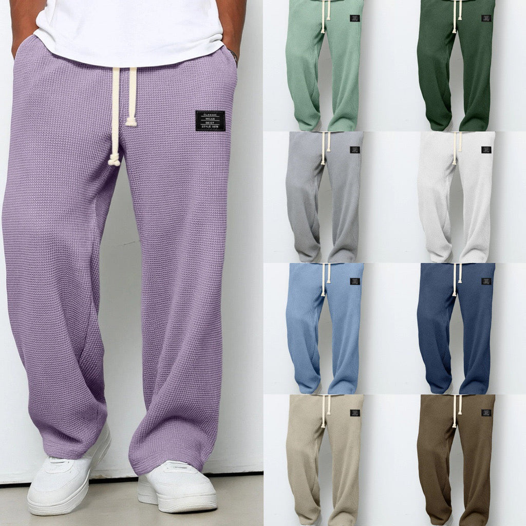Ricardo - Pantalones Jogger Relajados de Algodón Texturizado Premium