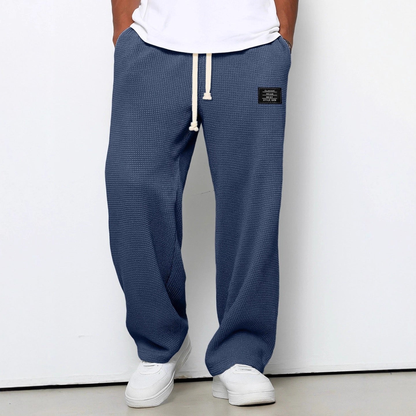Ricardo - Pantalones Jogger Relajados de Algodón Texturizado Premium