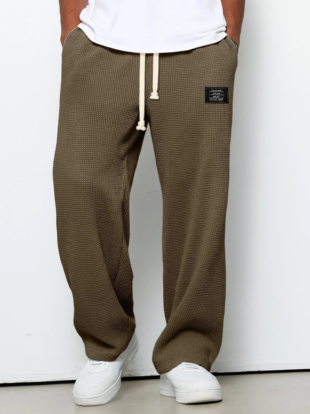 Ricardo - Pantalones Jogger Relajados de Algodón Texturizado Premium
