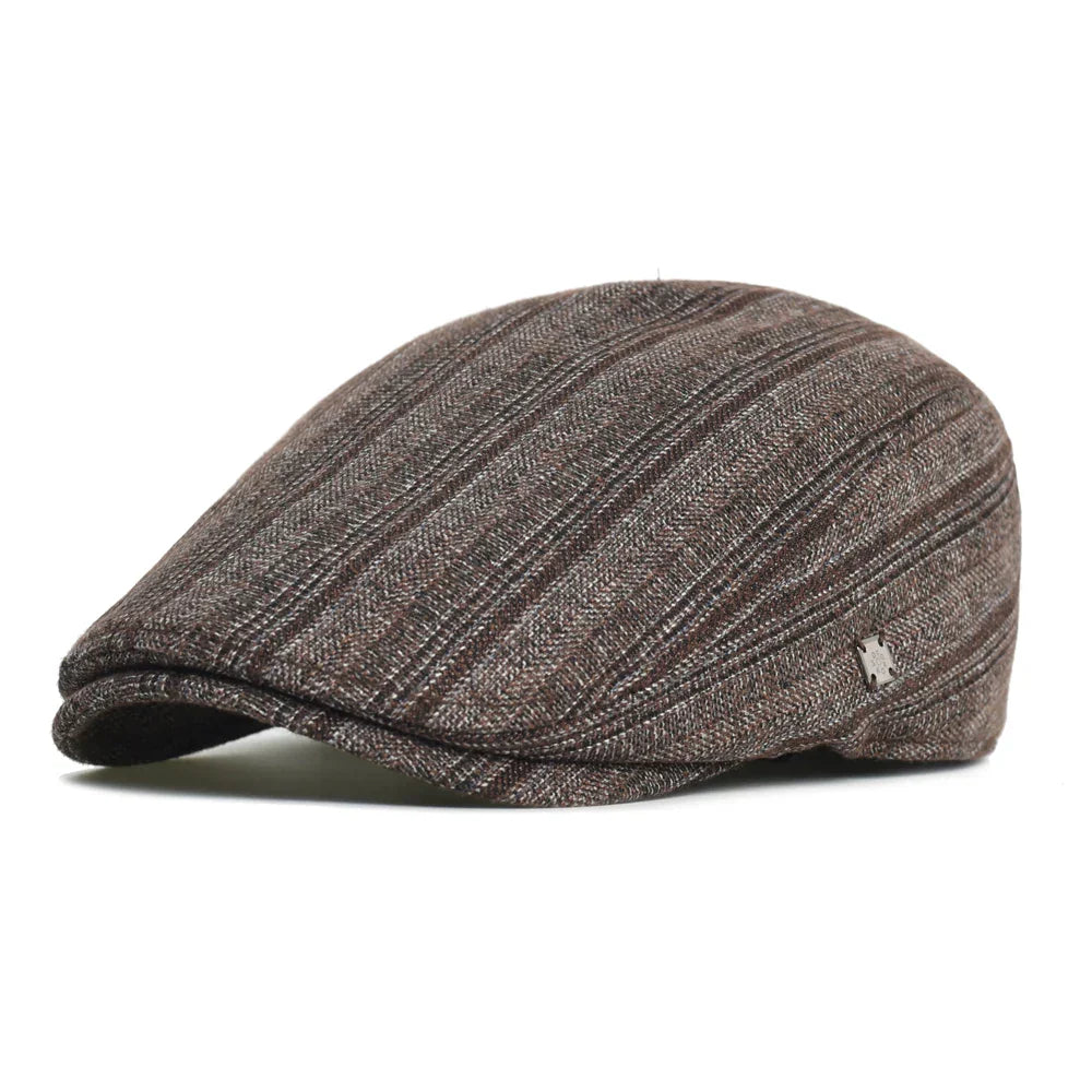 Cesare — Gorra de Lino a Rayas