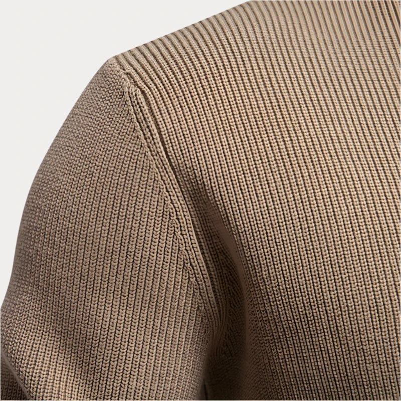 Emiliano - Suéter Tejido de Cuello Alto con Botones y Acabado Premium