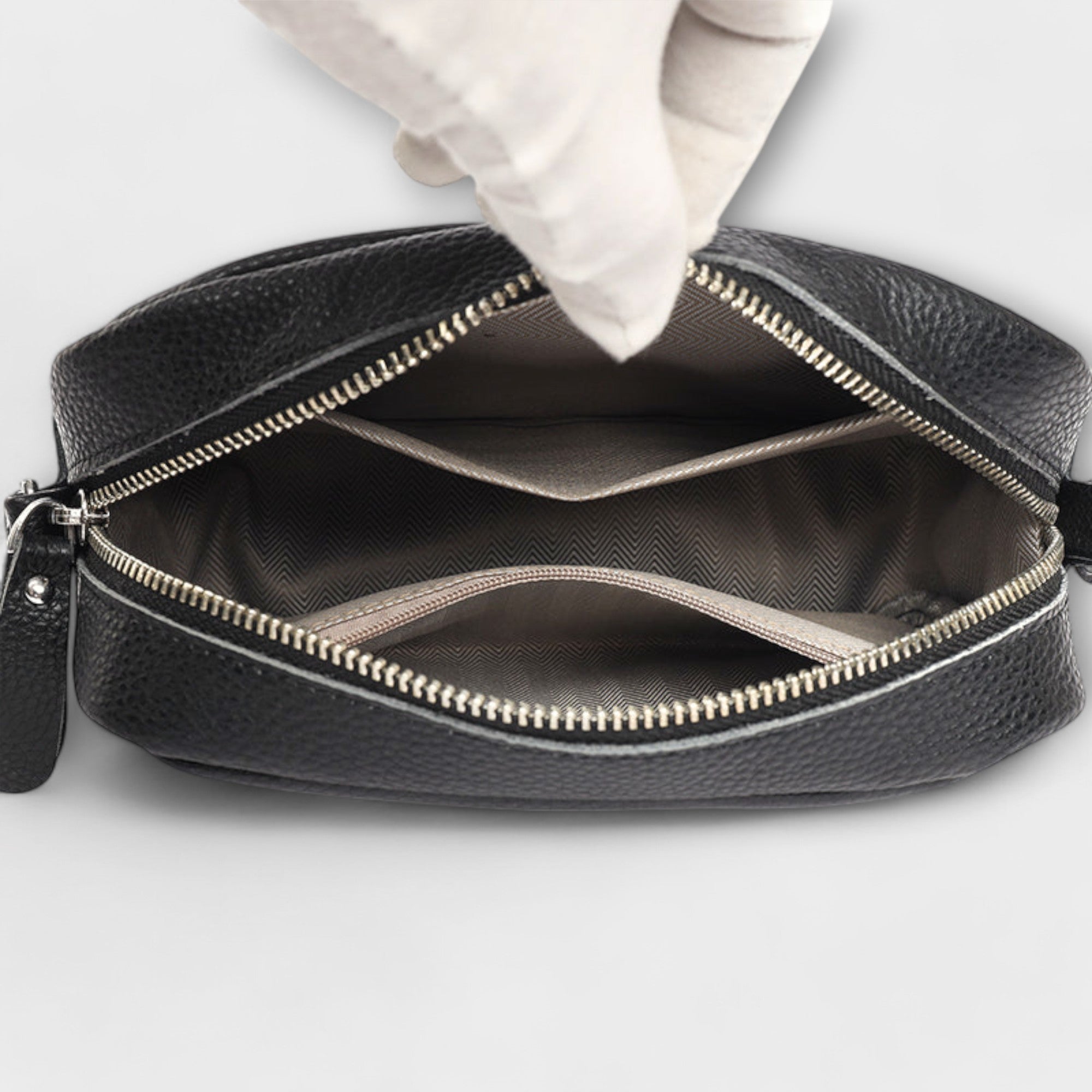 Natalia - Bolso Crossbody Compacto con Correa Estampada y Acabado Texturizado