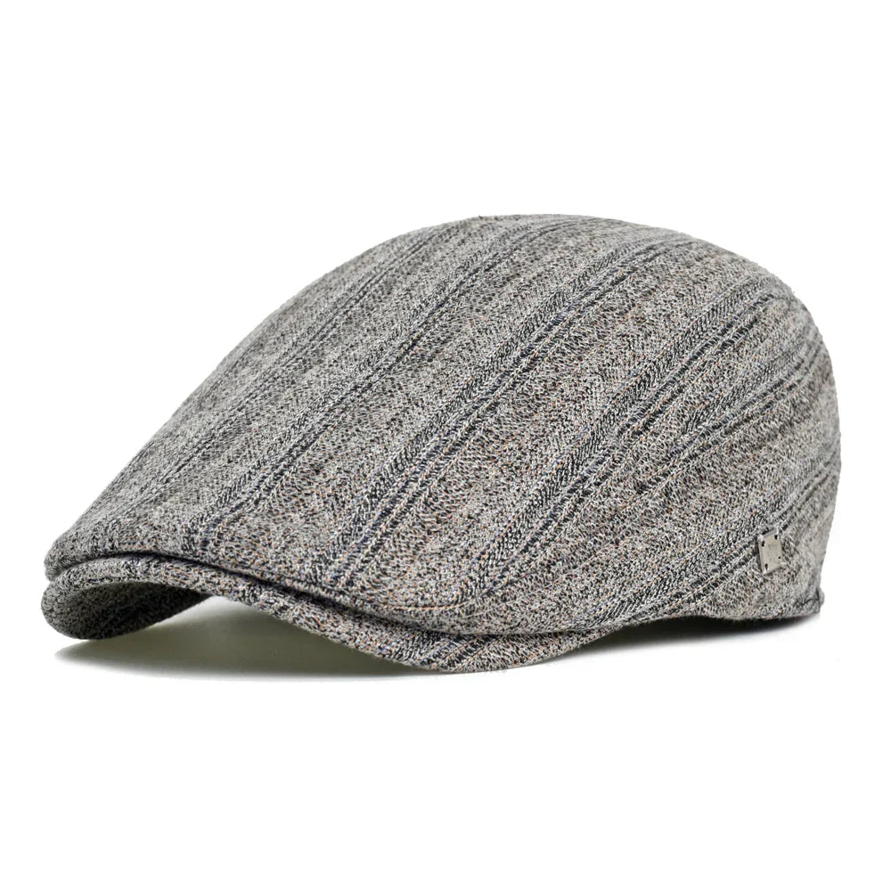 Cesare — Gorra de Lino a Rayas