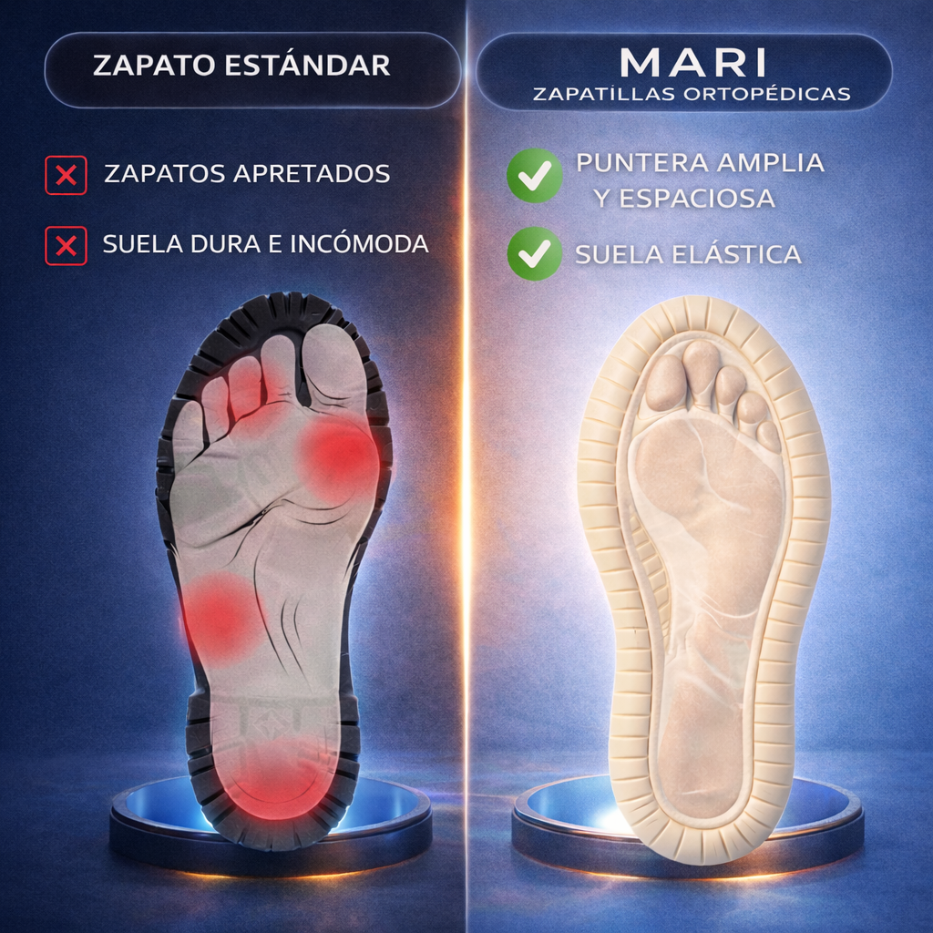 Mari - Cómodas zapatillas ortopédicas