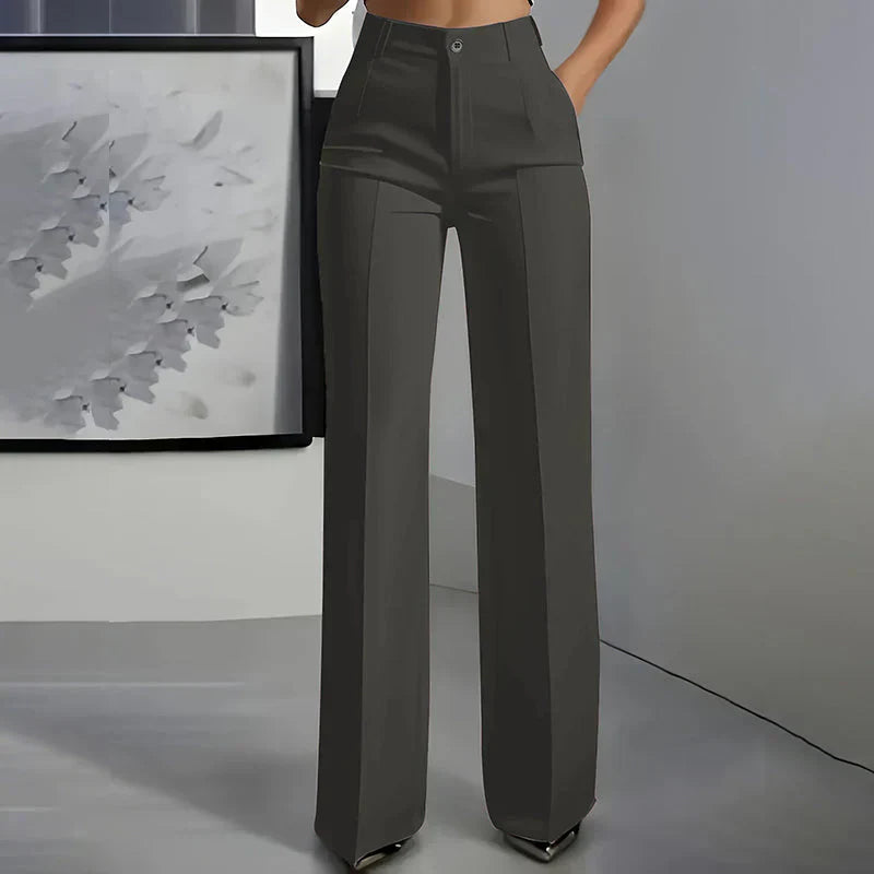 Natalia - Pantalón Recto Tiro Alto