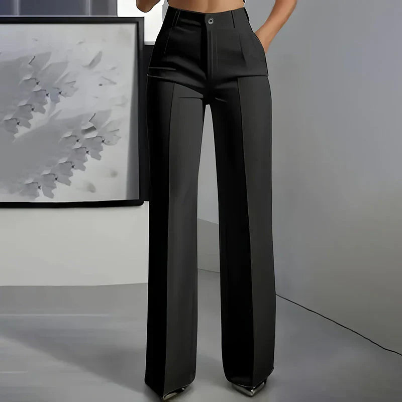 Natalia - Pantalón Recto Tiro Alto