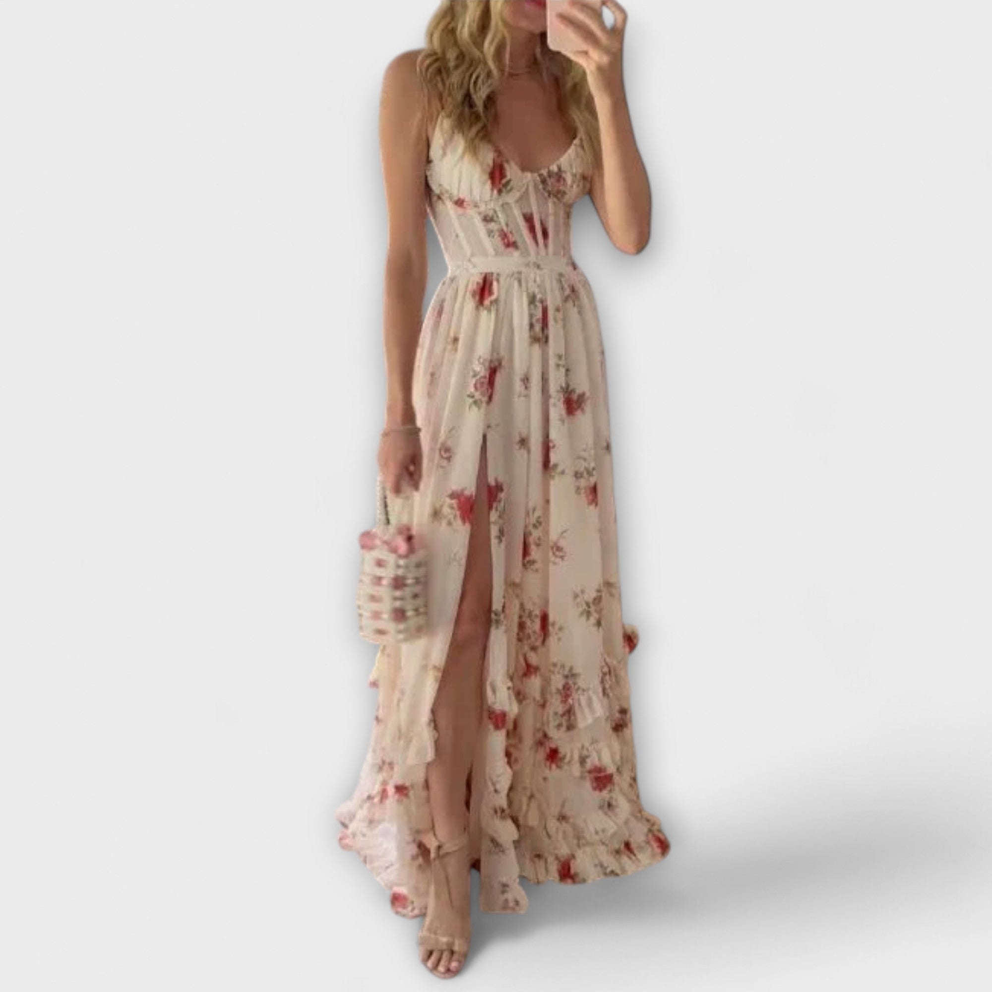 Mariana - Vestido Largo Floral de Corte Bohemio Premium