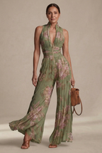 Sofia | Mono plisado de gasa floral