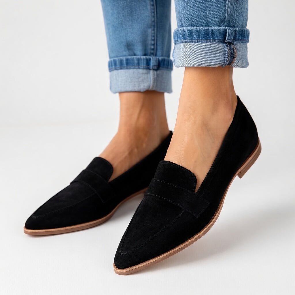 Isabella - Mocasines Elegantes de Ante Suave Premium