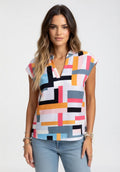 Natalia - Blusa Estampada Geométrica
