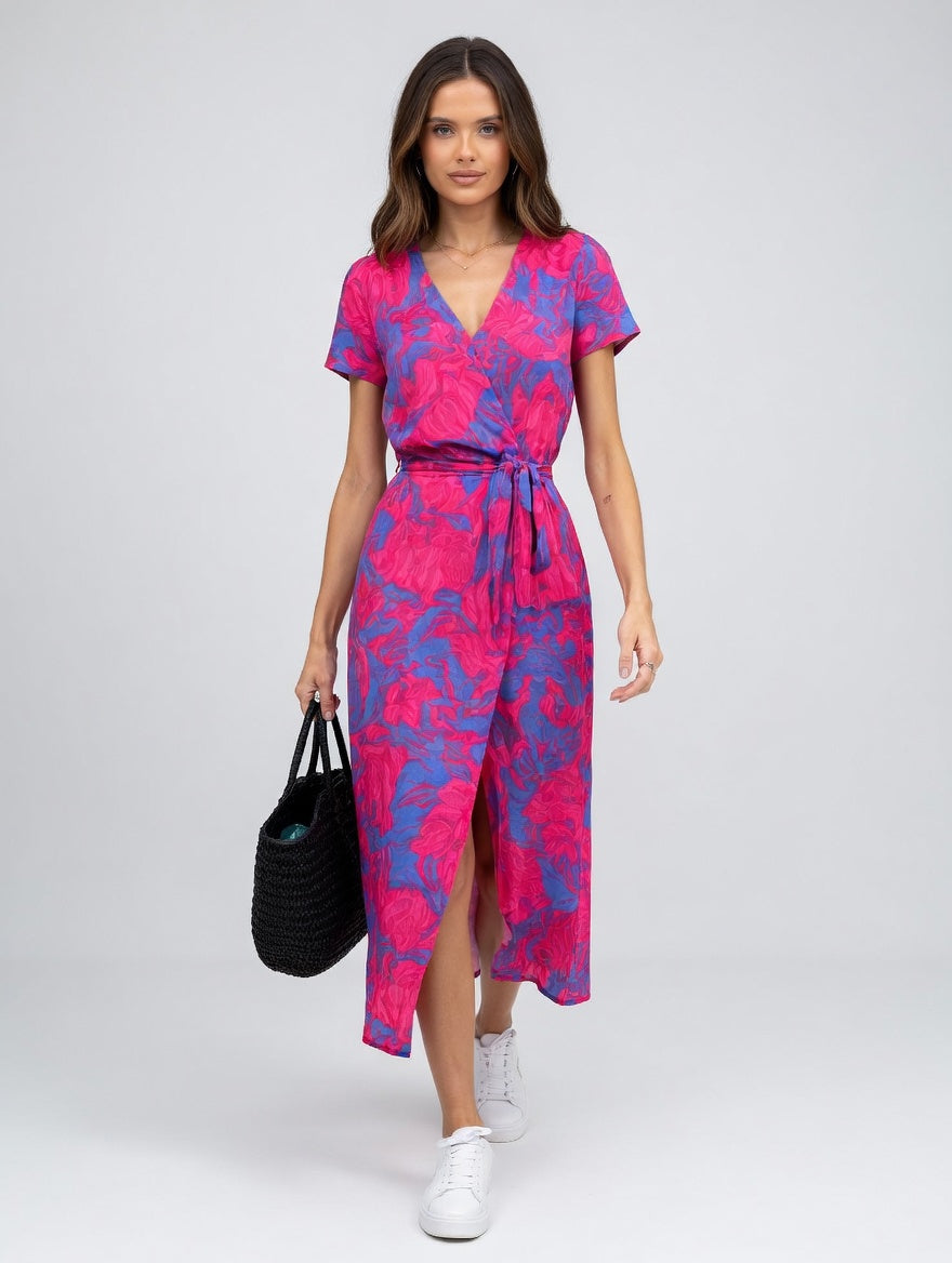 Júlia - Vestido Midi Floral de Estilo Bohemio Premium