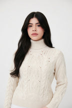 Valentina - Suéter Cuello Alto Texturizado