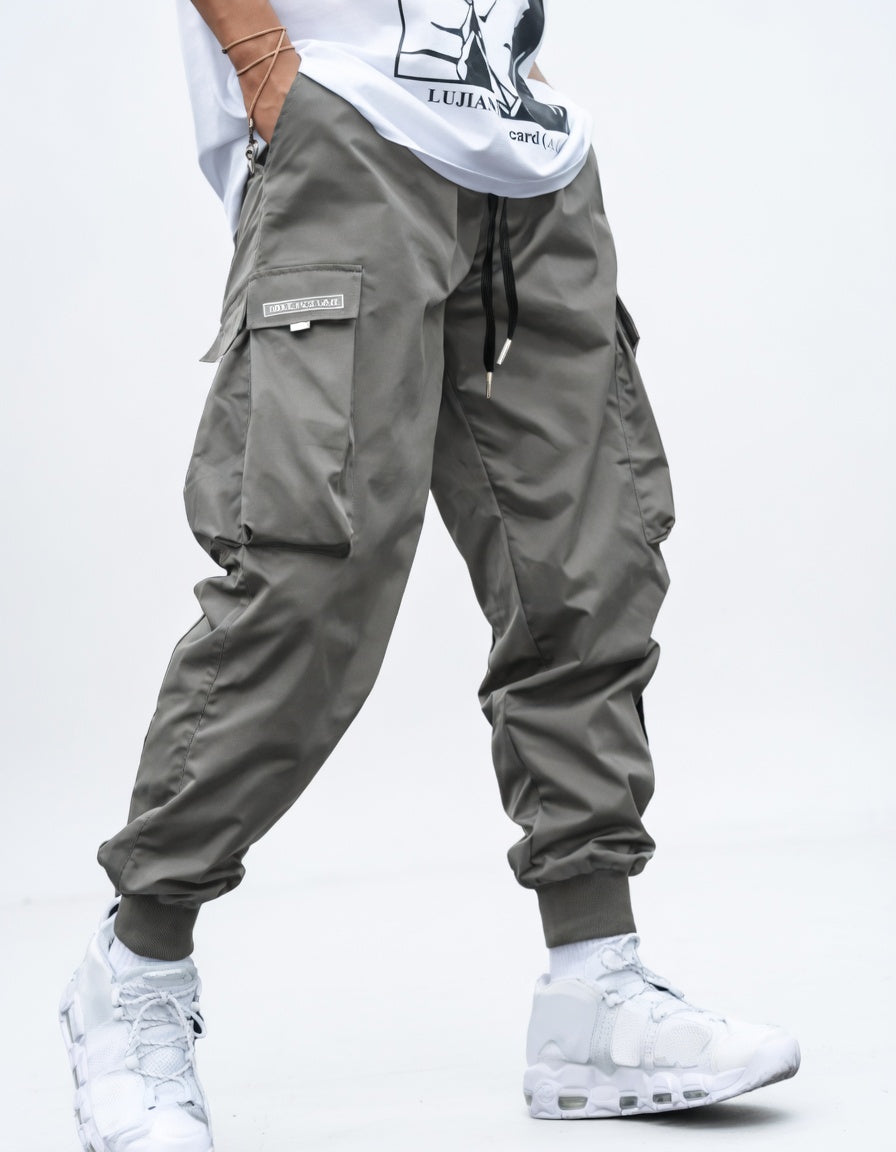 Ángel - Pantalones Cargo Streetwear de Algodón Técnico Premium
