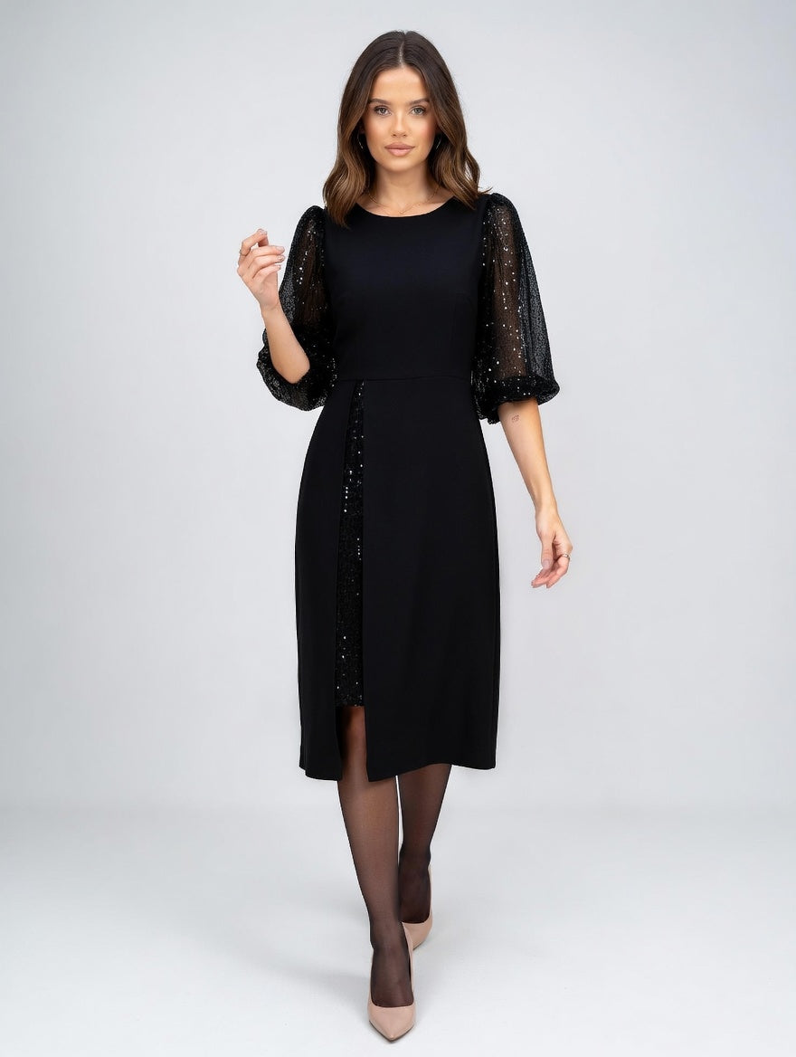 Diana - Vestido Elegante con Encaje de Corte Clásico Premium