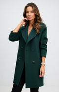 Fernanda - Abrigo Largo de Doble Botonadura con Corte Elegante Clásico