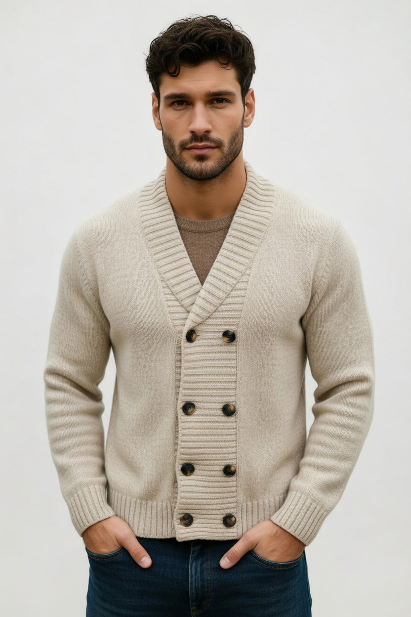 Alejandro - Cárdigan Cruzado Elegante de Punto Premium
