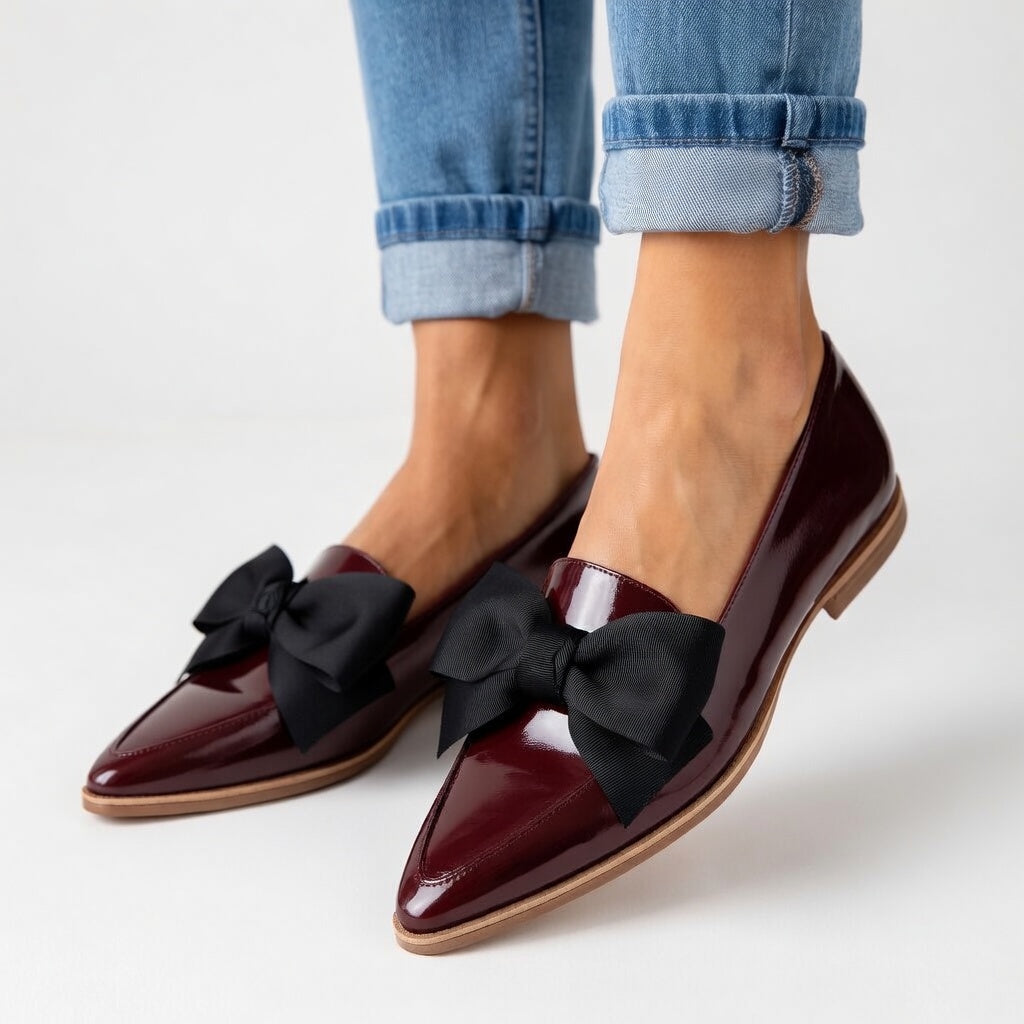 Camila - Mocasines Elegantes con Hebilla de Charol Premium