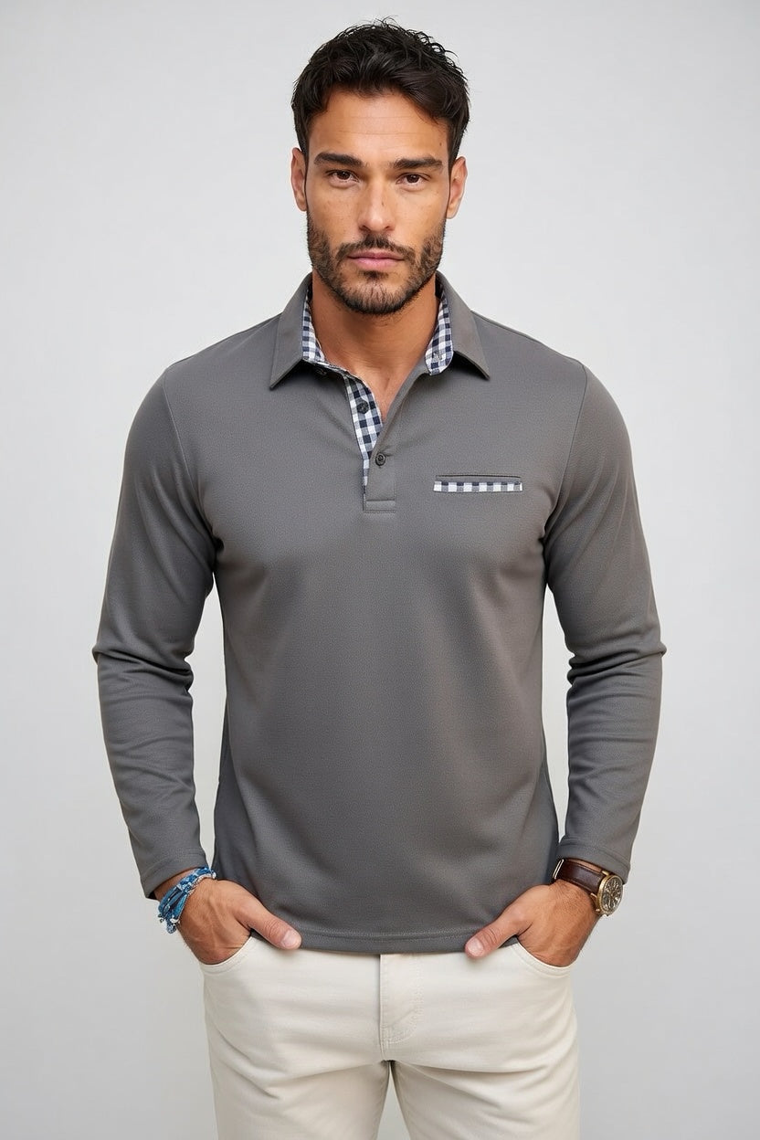 Andrés - Polo Casual de Manga Larga Premium