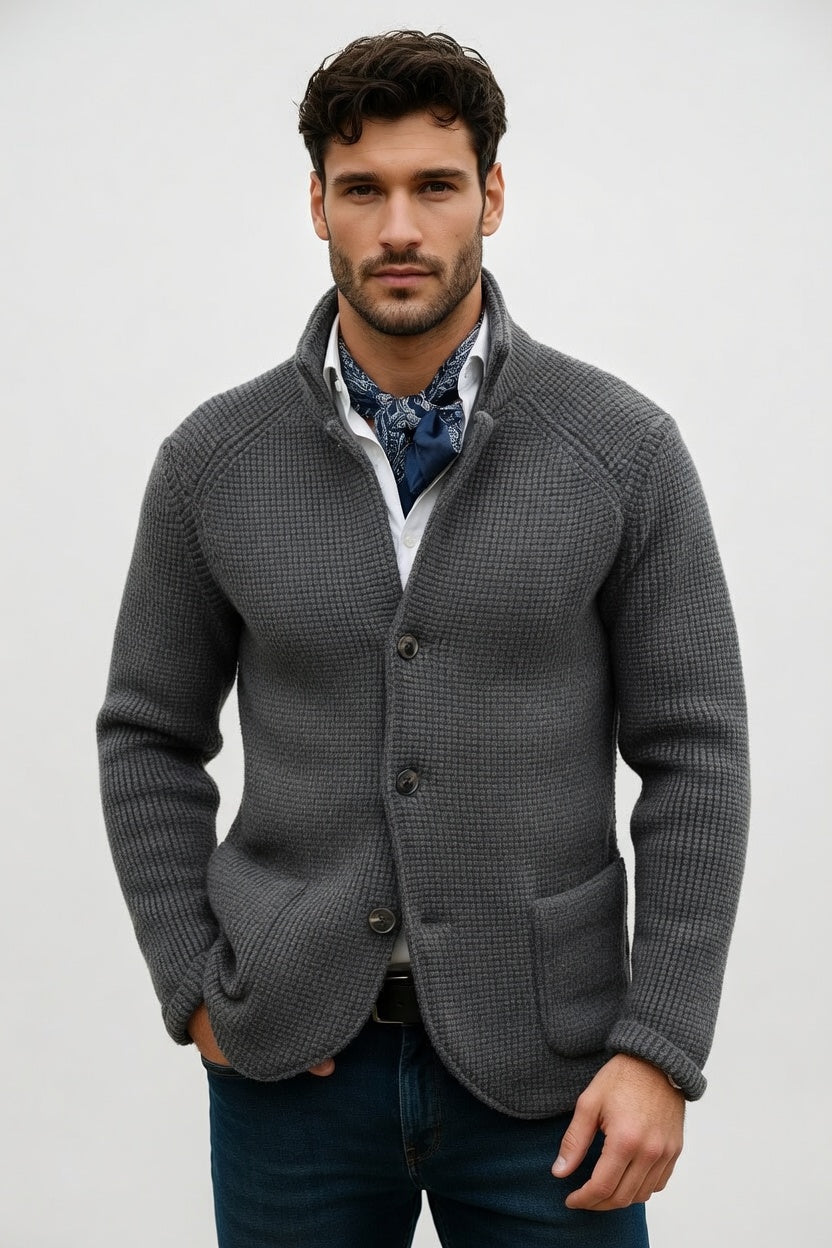 Mateo - Cárdigan Tejido Elegante con Botones y Acabado Premium