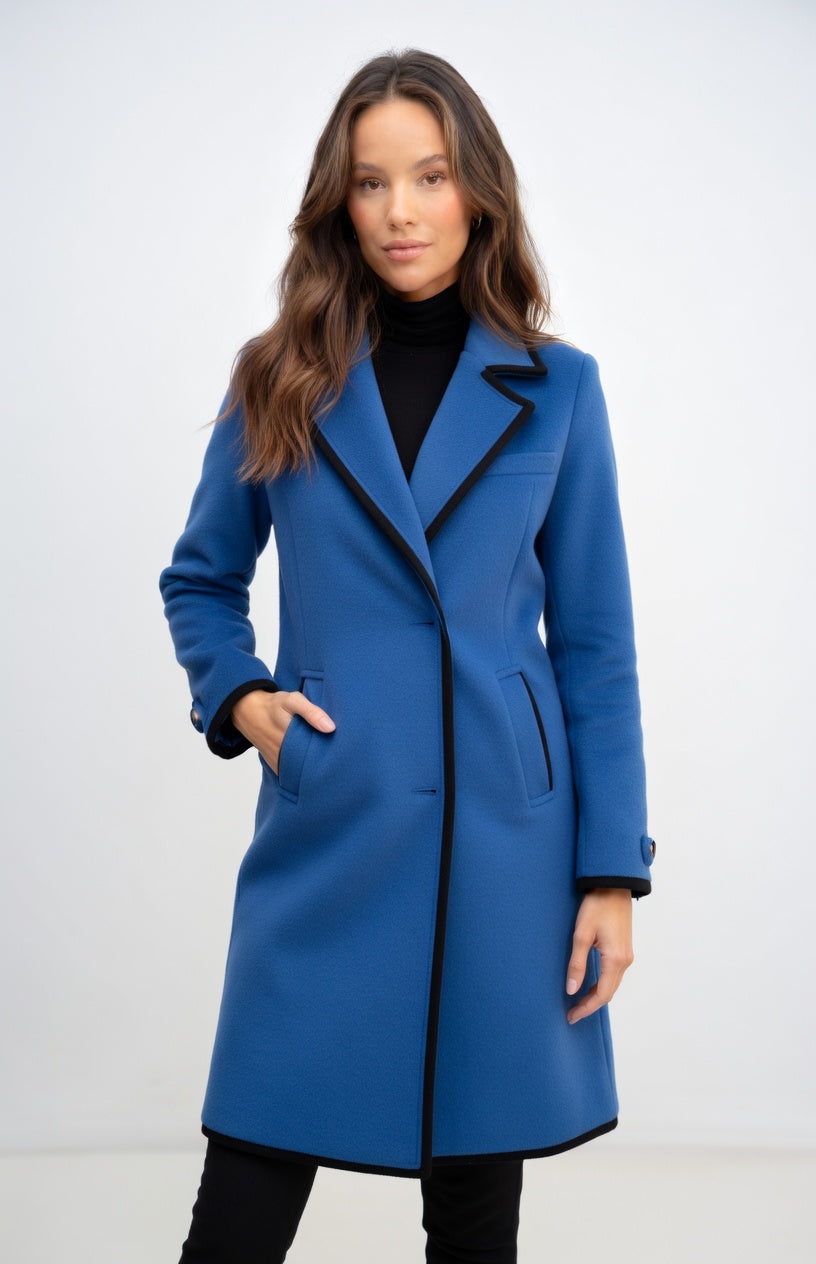 Valeria - Abrigo Elegante de Corte Cruzado Premium