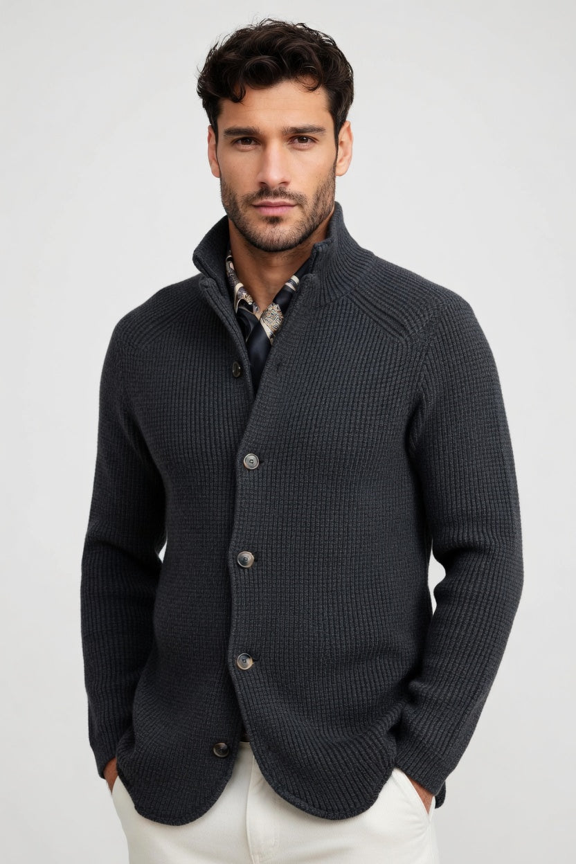 Lorenzo - Cárdigan Elegante de Punto Grueso Premium