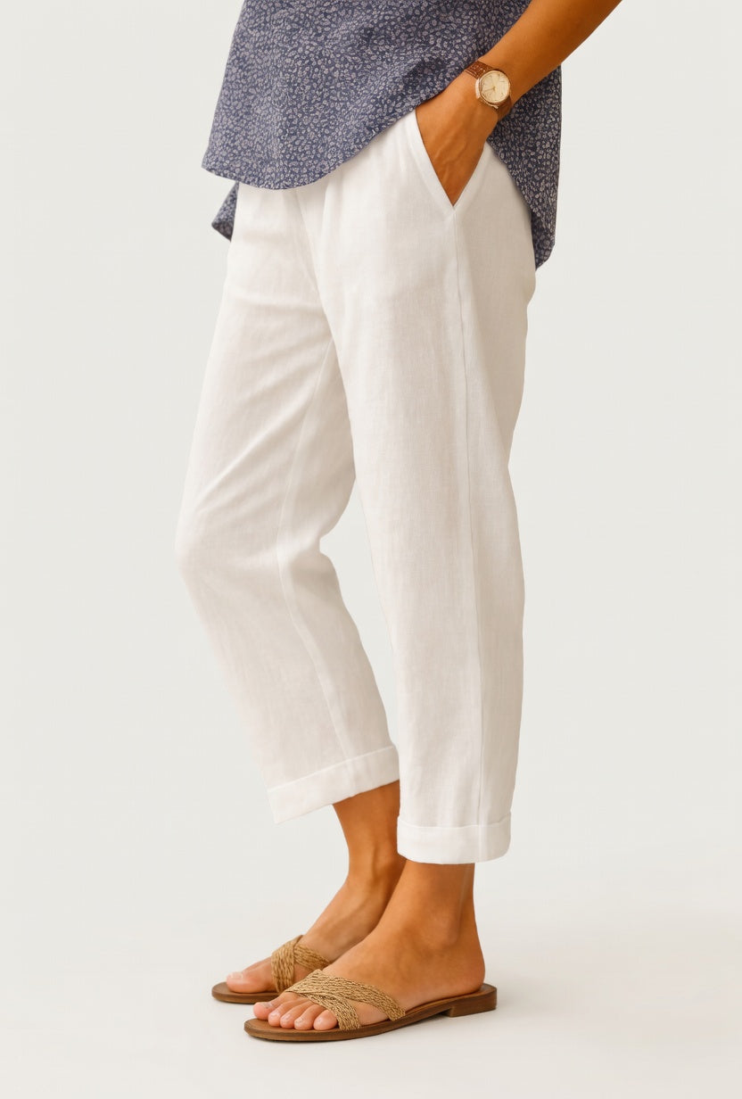 Elena - Pantalones Ligeros de Verano con Corte Recto y Tejido Transpirable