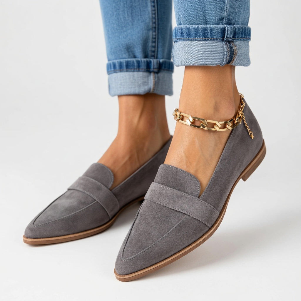 Gabriela - Mocasines Elegantes de Punta Fina con Acabado Suave Premium