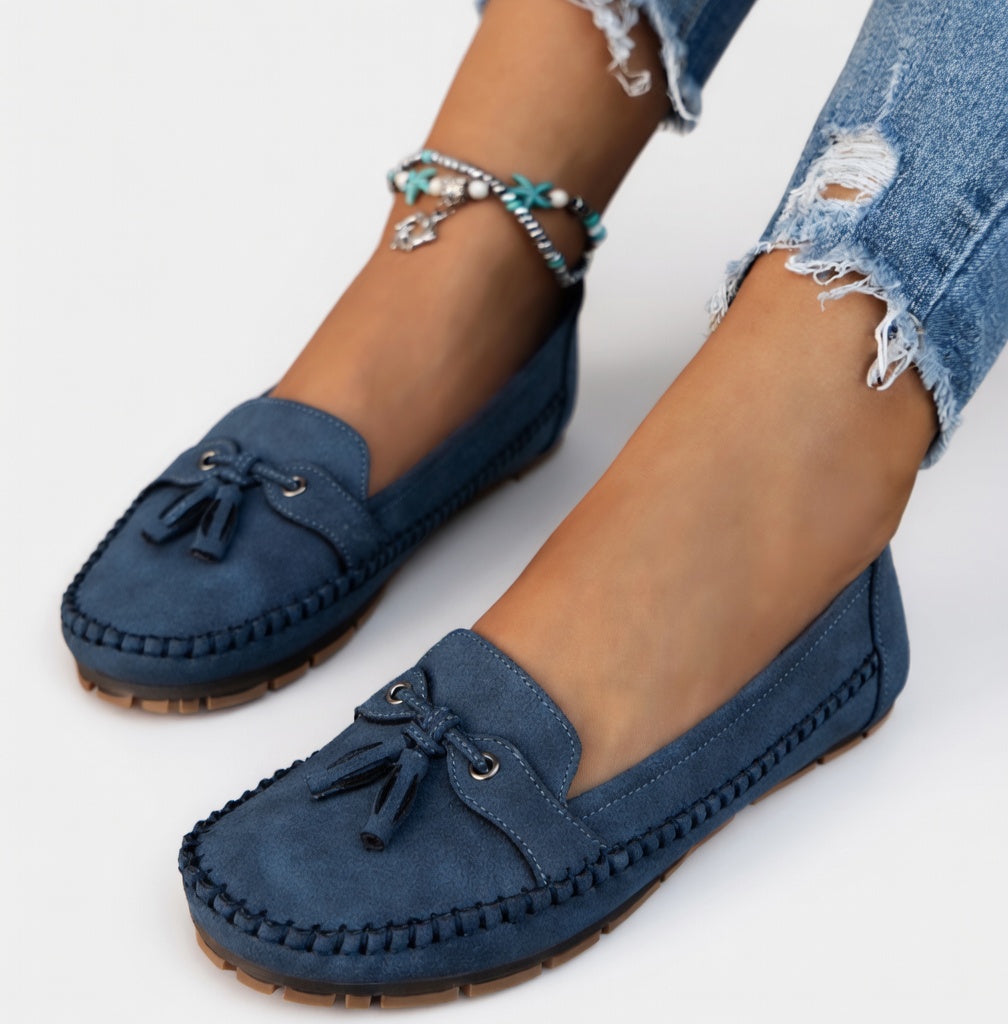 Daniela - Mocasines Casual con Lazo Frontal y Acabado Suave Elegante
