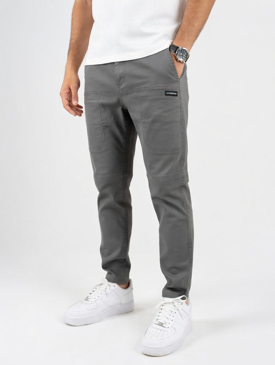 Andrés - Pantalones Casual Ajustados de Algodón Elástico Premium