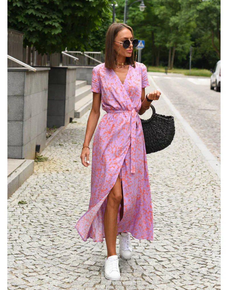 Júlia - Vestido Midi Floral de Estilo Bohemio Premium